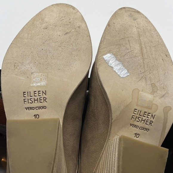 EILEEN FISHER - Tempo Ankle Boot Nubuck Leather Bootie - size 10 - Picture 7 of 12